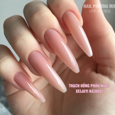 Sơn Gel Màu Thạch Hồng Phấn Trong XEIJAYI KG30007 Làm Nail Đẹp Nhẹ Nhàng Màu Trong Suốt Cho Móng Ánh Hồng Hàn Quốc