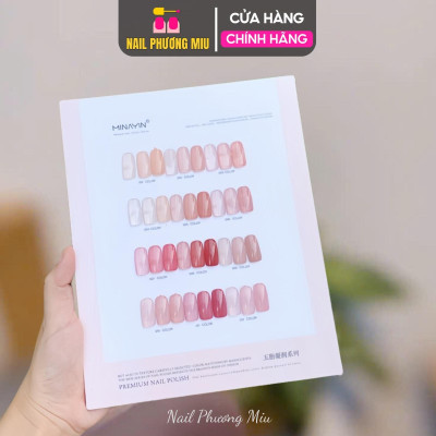 [Chai Lẻ] Sơn Thạch Minayin 12 Màu Tông Hồng Tặng Bảng Màu Cao Cấp Làm Nail, set Sơn Gel Sánh Đặc Mịn Mướt 15ml, Bám Màu Lâu Nữ Sơn Gel Women