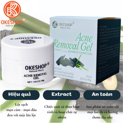 Gel Lột Mụn Than Tre Hoạt Tính OKESHOP 30ml - Giải Pháp Loại Bỏ Mụn Đầu Đen - Mụn Cám - Bạ Nhờn - Làm Sạch Sâu Và Thu Nhỏ Lỗ Chân Lông