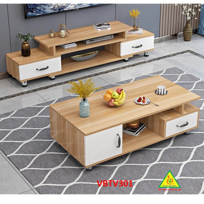 Bộ kệ tivi và bàn trà đẹp, bàn sofa phong cách hiện đại sang trọng VBTV10