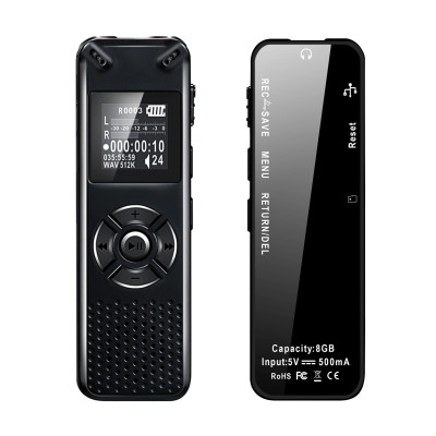 KHUYẾN MÃI KHỦNG- ROGTZ - Digital Voice Recorder 991 - Ghi âm 572 giờ Lưu trữ 8GB Mic thu âm đa hướng, giảm ồn Hỗ trợ thẻ nhỡ lên tới 128Gb Kích hoạt giọng nói Nghe nhạc MP3 Pin 40h Nhỏ gọn, tiện lợi Họp hành Phỏng vấn Bài giảng Giá rẻ Hàng Chính Hãng