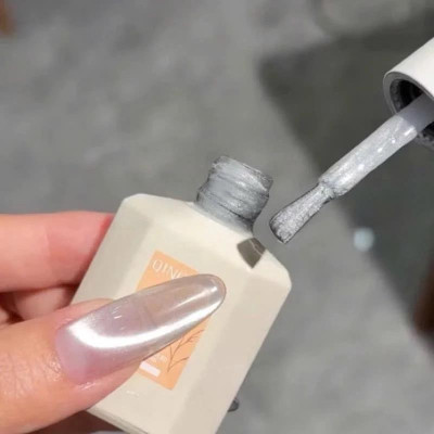 Sơn Mắt Mèo Ánh Trắng Cực Quang QINGYOU 15ml Làm Nail Siêu Sáng, Sơn Gel Mắt Mèo Kim Cương Pha Lê Ánh Trăng Màu Trắng