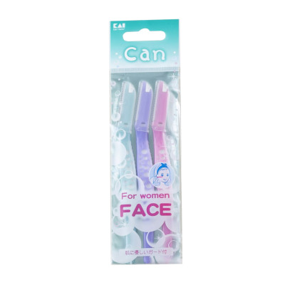 Dao Cạo Lông Mặt Cán Dài Dành Cho Nữ Kai Razor Can Face 017811Q (Set 3 Cây)