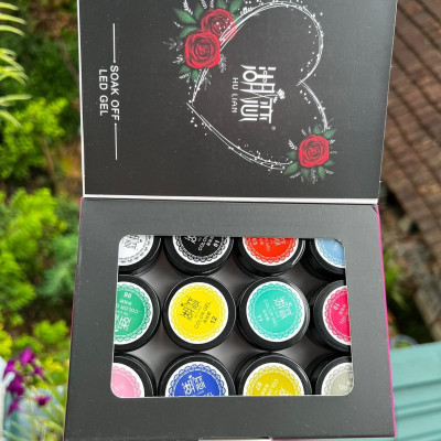Set Gel Vẽ Nổi FENGSHANGMEI HULIAN 12 Màu Siêu Đặc Làm Nail 8ml/Hũ Không Vón Cục, Dễ Gel Vẽ Họa Tiết Nổi Cho Móng Sơn Gel Nữ Women