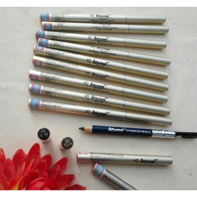 Chì vẽ mày sắc nét Aroma Eyebrow Pencil Hàn Quốc No.33 Brown tặng kèm móc khoá