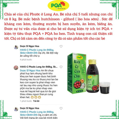 Kiện Tỳ Tiêu Thực PQA Giúp Giảm Các Triệu Chứng Ra Mồ Hôi Trộm, Hỗ Trợ Cho Trẻ Hay Ăn Chóng Lớn Hộp 125ml