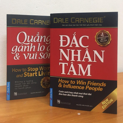 Sách - Đắc Nhân Tâm - Khổ Lớn + Quẳng Gánh Lo Đi Và Vui Sống - Khổ Lớn -  Combo 2 Cuốn - First News