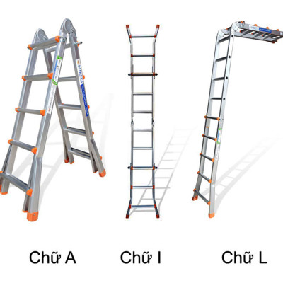 Thang nhôm trượt, gấp đa năng, Nhiều tư thế sử dụng, Hợp kim nhôm bền bỉ - Hàng chính hãng NIKITA AM
