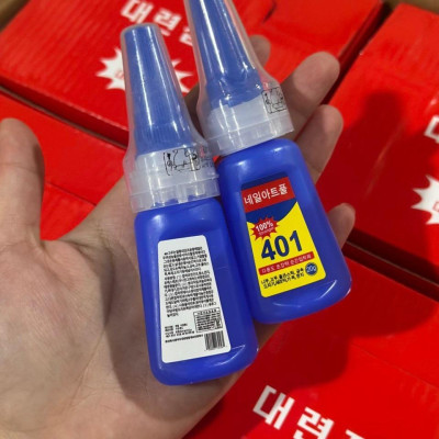Keo 401 Gắn Móng Phiên Bản Mới Chắc Hơn 200% Chai Màu Trắng Dung Tích 15ml, Bền Bỉ 10s, gel đính đá Dán Móng Giả | Nail Phương Miu