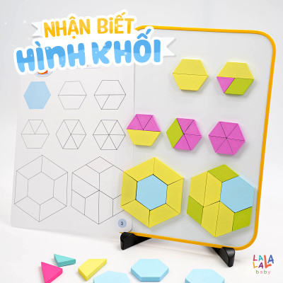 Đồ chơi xếp hình nam châm Lala Wooderland bằng gỗ cao cấp phát triển tư duy sáng tạo logic cho bé - Lalala baby