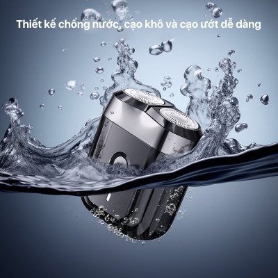 Máy cạo râu Enchen Mini 6s, Cạo râu khô & ướt nút cảm ứng, Đầu cạo nổi 28 lưỡi dao kép tự mài - Hàng nhập khẩu