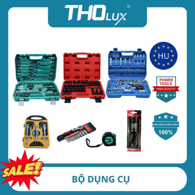 Bộ dụng cụ 151 chi tiết (1/2,1/4,3/8 inch) BDC-227 Tholux đầu tuýp, thanh nối dài, adapter,tay siết