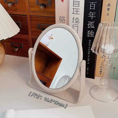 Gương trang điểm lúa mạch, gương trang điểm để bàn, gương xoay 360°