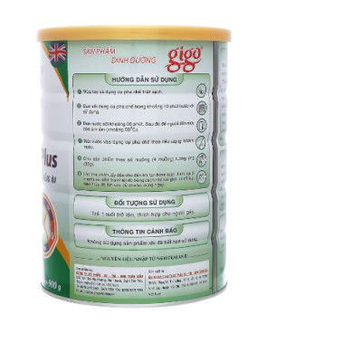 Sữa Bột Gigo Gain Plus 900g – Bổ Sung Vitamin & Khoáng Chất, Giúp Ăn Ngon Miệng, Tiêu Hóa Tốt
