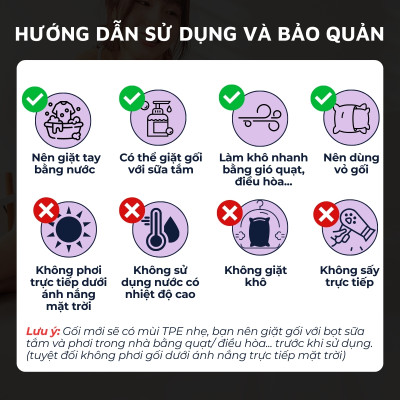 Gối công thái học TPE DandiHome - chống đau cổ vai gáy