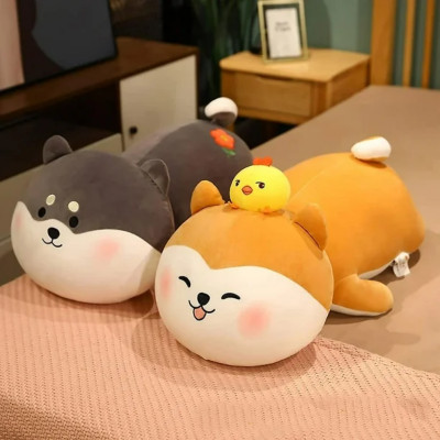 Đồ Chơi Thú Bông Hình Chó Shiba Nằm 35cm Value Toys M2-06
