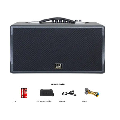 Loa karaoke di động Dalton PS-K6A LUXURY công suất 200W, PIN 5 giờ, kích thước nhỏ gọn, tiện lợi [HÀNG CHÍNH HÃNG]-Bảo hành 1 năm