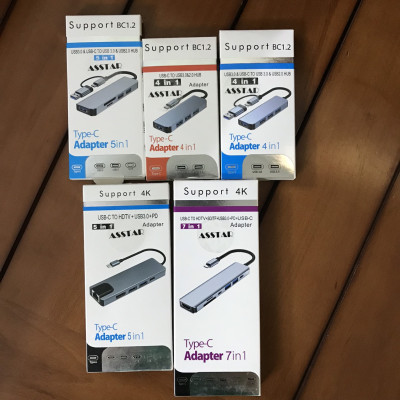 Hub Chuyển Đổi Type C Chính Hãng 4 in 1/5 in 1/ 6 in 1/ 7 in 1 và 8 in 1 | Vỏ Nhôm Cao Cấp | Truyền Tải Nhanh Chóng | Đa Dạng Kết Nối - Hàng Nhập Khẩu