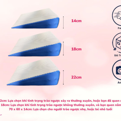 Gối Latex Foam Chống Trào Ngược Cho Người Lớn Kingroll 