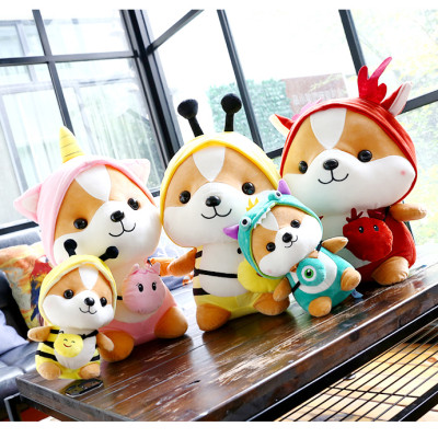 Gấu bông chó Shiba cosplay hình thú các loại siêu dễ thương cute (23cm--->50cm)  hàng xịn cao cấp an toàn cho người sử dụng