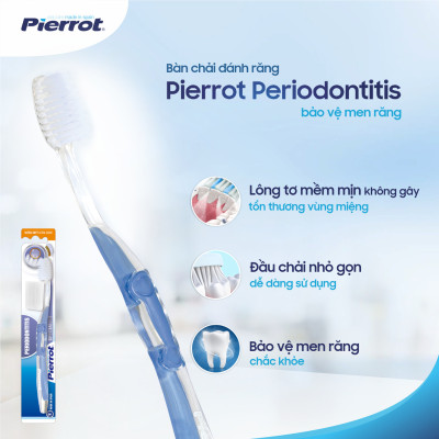 [ Mua 2 tặng 1 set kit ] Bàn chải đánh răng Pierrot Periodontitis bảo vệ men răng