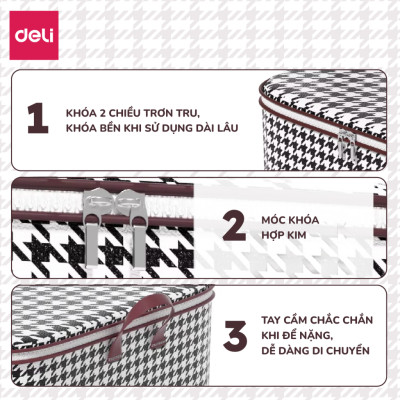 Túi Đựng Quần Áo Chăn Màn Vải Không Dệt Chống Thấm Nước Deli, Giỏ Đựng Quần áo Đa Năng Có Thể Gấp Gọn