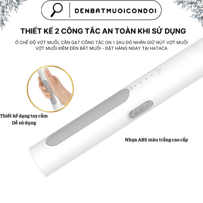 Vợt muỗi kiêm đèn bắt muỗi 2 trong 1 Hataca ( Hàng chính hãng)