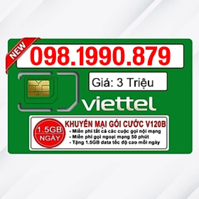 Sim Viettel số đẹp - Hàng chính hãng - 098.1990.879