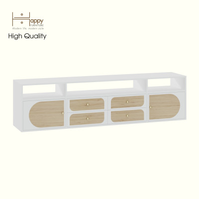 [Happy Home Furniture] BANA, Kệ TV 2 cửa mở - 4 ngăn kéo, 200cm x 40cm x 52cm ( DxRxC), KTV_033