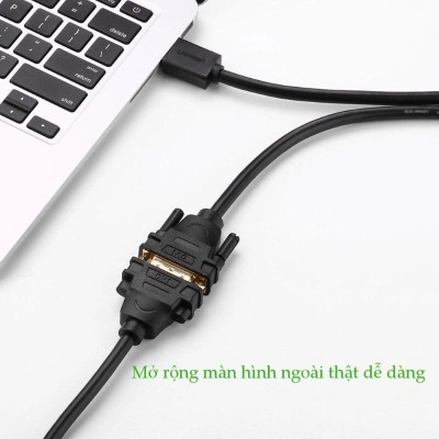 Ugreen UG50349HD133TK 3M màu Đen Cáp chuyển đổi HDMI sang DVI 24 + 1 thuần đồng - HÀNG CHÍNH HÃNG
