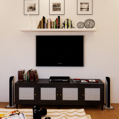 [Happy Home Furniture] ROTAN, Kệ TV 4 cánh mở , 180cm x 40cm x 54cm ( DxRxC), KTV_035