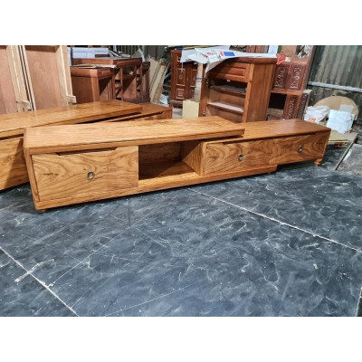 kệ rút gỗ hương xám tiện lợi từ 2m kéo dài 2m6