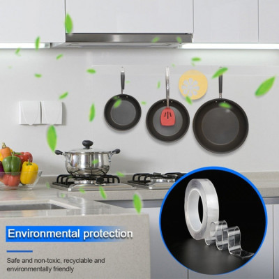 Băng keo tái sử dụng đa năng 2 mặt siêu dính các dụng cụ trong nhà