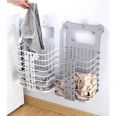 Giỏ Đựng Quần Áo Bẩn Kế Máy Giặt Gấp Gọn Treo Tường Tiện Lợi Đựng Đồ Dùng Sinh Hoạt - Hàng Loại 1 - Chính Hãng