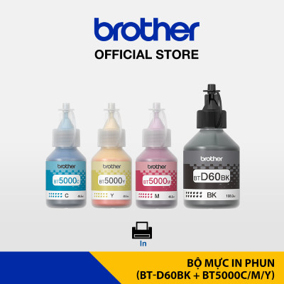 [HÀNG CHÍNH HÃNG] Combo Máy in phun màu đa năng Brother DCP-T420W và Bộ mực in phun Brother (BT-D60BK + BT5000C/M/Y)