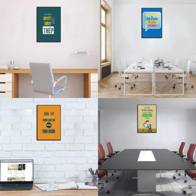 Tranh động lực treo tường, tranh văn phòng - tranh gỗ MDF treo tường