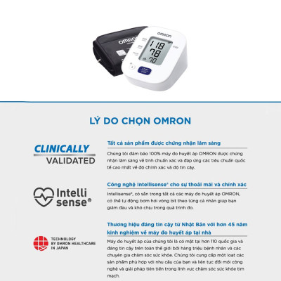 Máy Đo Huyết Áp Điện Tử Omron HEM-7142T2 (Mẫu Cũ 7142T1) Tự Động Phát Hiện Nhịp Tim Không Đều, Bộ Nhớ Lưu Trữ 14 Kết Quả Đo, Có Kết Nối Bluetooth