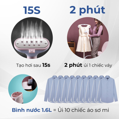 Bàn ủi hơi nước cây đứng sohi, nhiều chế độ phù hớp với mọi loại vải-HÀNG CHÍNH HÃNG