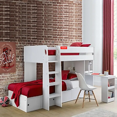 Giường tầng cho Bé ALALA/ Miễn phí vận chuyển và lắp đặt/ Đổi trả 30 ngày/ Sản phẩm được bảo hành 5 năm từ thương hiệu ALALA/ Chịu lực 700kg