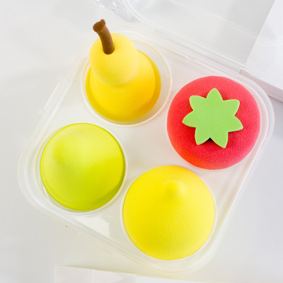 Combo 4 món mút tán phấn cao cấp hình trái cây giọt nước , tán phấn siêu mềm mại hình giọt nước , có độ đàn hồi cao , dẻo ,không bị biến dạng ,nhiều màu sắc cute xinh xắn đáng yêu