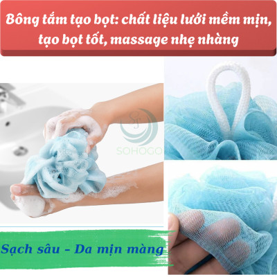 Bộ Găng Tẩy Da Chết + Dây Kỳ Lưng + Bông Tắm Bộ Chăm Sóc Da Body Chuyên Sâu  Combo Tắm Sạch - Da Mịn 3 Trong 1