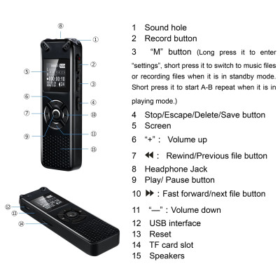 KHUYẾN MÃI KHỦNG- ROGTZ - Digital Voice Recorder 991 - Ghi âm 572 giờ Lưu trữ 8GB Mic thu âm đa hướng, giảm ồn Hỗ trợ thẻ nhỡ lên tới 128Gb Kích hoạt giọng nói Nghe nhạc MP3 Pin 40h Nhỏ gọn, tiện lợi Họp hành Phỏng vấn Bài giảng Giá rẻ Hàng Chính Hãng
