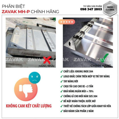 Nắp hố ga lát đá ZAVAK MHP*-AA50 KT50x50/ lát đá dày 4cm/ inox 304