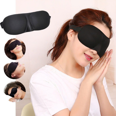 Bịt Che Mắt Ngủ 3D Kèm Bịt Tai Văn Phòng, Trên Xe Ô tô, Máy Bay, Thoáng Khí, Mềm Mại Cho Giấc Ngủ Ngon, Mặt Nạ Ngủ. Du Lịch Dã Ngoại Phượt Thiền MÀU ĐEN