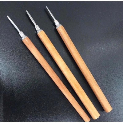 Cây Lấy Khóe Móng Cán Gỗ, Chất Liệu Gỗ Chắc Chắn, Đầu Lưỡi Thép Sắc Bén, Tiện Lợi Dành Cho Thợ Nail, Làm Nail Dễ Dàng