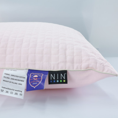 Gối chần bông, ruột gối đầu cho người nằm thấp Cloudy NIN House 48x74cm microfiber nhiều màu Quilted Pilllow
