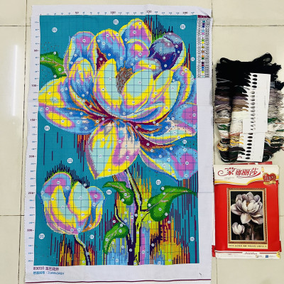 Tranh thêu kín chữ thập Hoa ngọc lan 83010, kích thước 60 x 90 cm