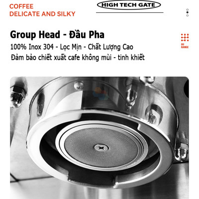 Máy Pha Cà Phê Espresso Gemilai CRM3007I Chuyên Nghiệp Thương Mại, Kiểm Soát Nhiệt Độ Pha Tùy Ý, Pha Cafe Espresso 58mm, Định Lượng Tùy Ý, Hàng Chính Hãng