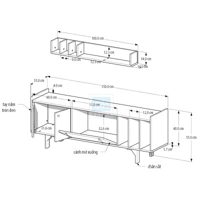 Kệ Tivi Hiện Đại Rigel Thương Hiệu SIB Decor TV89
