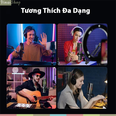 BOYA K3 / K7 / K9 - Micro Condenser USB, Sử Dụng Hiệu Ứng Ánh Sáng RGB Cho Streamer, Podcast, Giảng Dạy Trực Tuyến - Hàng chính hãng